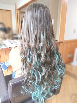 エクステンション クーチャー(Extention Cu'cha) エメラルドグリーン　スーパーロング♪