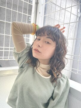 アトモスサニーテラス(Atmos sunny terrace) ash brown × perm