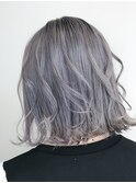 【AiwilL/南岡 瑛二】シルバーアッシュ ぱつっとボブ