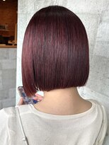 ミルヘアデザイン(mil hair design)&nbsp;ダブルカラーピンクベージュベージュカラーケアブリーチミニボブ