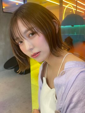 ロンドルーチェ 心斎橋(Lond luce) ダークアッシュ/ミディアムレイヤーカット［髪質改善/縮毛矯正］