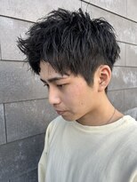 ヒュイル バイ ニアウ(Hwyl by Niau) メンズスパイキーショートツーブロックニュアンスパーマショート