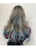 【iikanji hair】ハイトーンユニコーンカラー