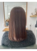 【セミロング】【レイヤー】艶カラーセミロング