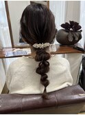 編み下ろしヘアセット結婚式