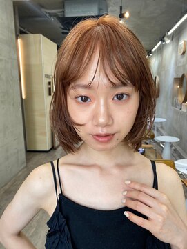 ソルトウォーター 南堀江(SALT WATER) 顔まわりレイヤー×ナチュラルボブ