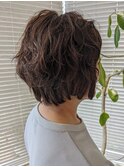 20代30代40代くせ毛風パーマ丸みショート小顔カット抜け感 2/25