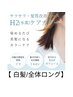 【白髪/全体ロング】　サラサラ・髪質改善コース　（水素カラー)