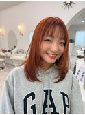 ホワイトグレージュ/デジタルパーマ/チェリーブラウン/沖縄市