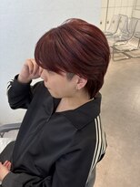 ユーフォリア 渋谷グランデ(Euphoria SHIBUYA GRANDE) メンズレッドカラー 韓国風 ブリーチなしカラー