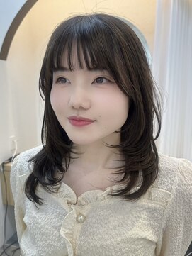 ソレイユトウキョウシブヤ(SOLEIL TOKYO shibuya) ミディアム前髪ありレイヤーカット地毛風ナチュラルカラー