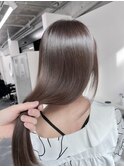【前川南】柔らか艶ベージュ