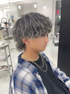 ネクスト 静岡店(NEXT) 波巻きウルフメッシュハイライトパーマ