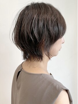 セイドット リー(Say. Ree) say.ショートボブひし形ショートミルクティーベージュ暗めカラー