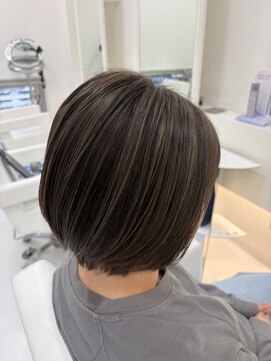 ドロップ 白髪ぼかしハイライト×グレージュ