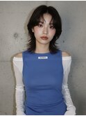 50代ハンサムショートショートバレイヤージュクラゲヘアパーマ