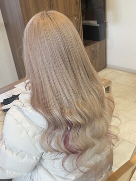 ラピステン 福岡天神 大名店(Lapis) ブリーチ/ダブルカラー/エクステ/ハイトーン/ホワイトベージュ