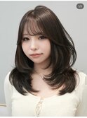 ブリーチなしカラー◎韓国ロングレイヤー/顔周り/前髪