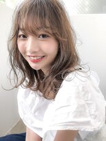アコロン 武蔵小杉(acoron.)&nbsp;小顔前髪×ココアブラウン×大人かわいい×フリンジウェーブ 