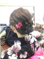 ロカット サロン(Roquat Salon) 浴衣ゆるふわアレンジ【ヘアセット 浴衣/立川南口/立川/浴衣】
