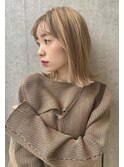 【志岐英恵】 ベージュ × シアーボブ ◎