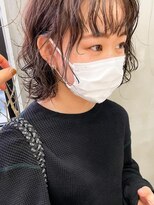 テトヘアー(teto hair)&nbsp;パーマヘアミディアムレイヤーウルフヘア春スタイル