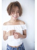 前下がりこなれヘア前髪なしショート【グランアージュ錦糸町】