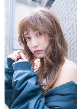 ケアリー 浦和美園(Carelly) 大人かわいい前髪セシルカットココアブラウンフリンジウェーブ