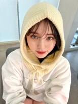 ノク 渋谷(nok)&nbsp;シースルーバング_グレージュカラーココアベージュボブウルフ