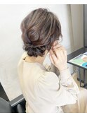 ボブアレンジ シニヨンスタイル