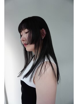 ヒメル(HML U/2A) デザインステップカットstyle/ブルーブラック/姫カット