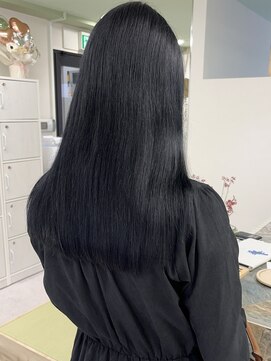 ハチ(HACHI) 髪質改善カラーでうる艶”透明感”ブルーブラック！