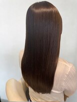 美容室フルール&nbsp;20代30代40代ストレートアッシュベージュ髪質改善大人セミディ