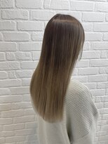 デイジー インデックスヘア 大島店(DAISY index hair)&nbsp;ミディアムヘアグレージュカラーバレイヤージュ白髪ぼかし/大島