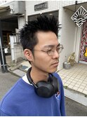 MEN'S/ダークアッシュ/アッシュ/カルマパーマ/ベリーショート1
