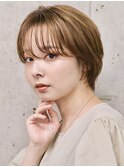 ショートヘア　シースルーバング　丸みショート　奈良　田村梨乃