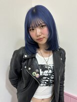 ベル(BEL) 【ハイトーンカラー】くすみブルー