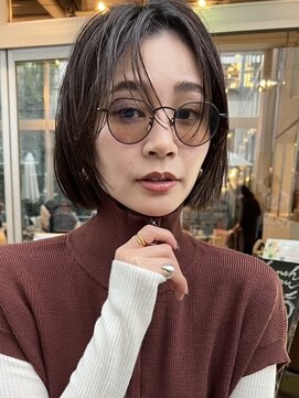 アミー 駒澤(Ammy komazawa) #切りっぱなしボブ #前下りボブ #顔周りレイヤー #小顔カット