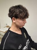 刈り上げマッシュ波巻きツイストスパイラルパーマ