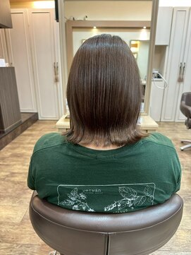 髪質改善/顔周りレイヤーカット/グレージュ[千葉/千葉駅]