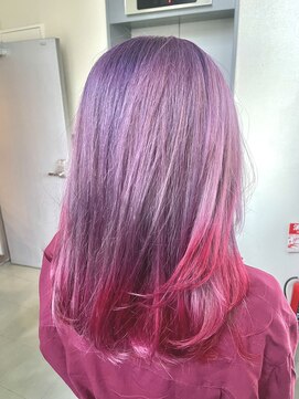 ラベンダー×レッドエンドカラー