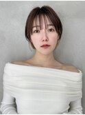 大人ガーリー/ダークアッシュ/似合わせカット/レイヤーショート