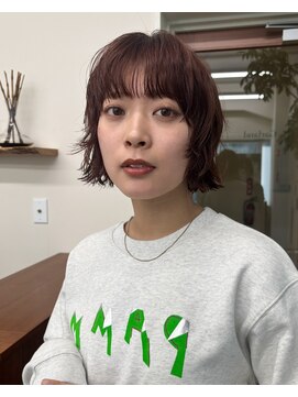 ガーランドギンザ(Garland Ginza) ドライパーマ　　ハッシュボブ　ウォームブラウン