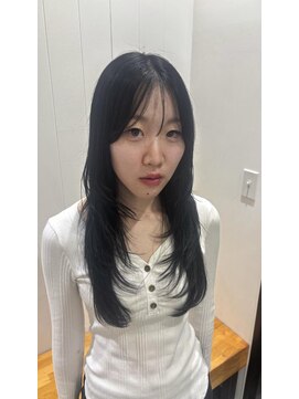 ビューバイネオリーブ 用賀店(Beau'r by neolive) ストレートパーマ縮毛矯正ダークパープル夏ミルクブラウン[用賀]