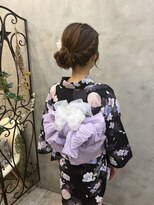 ブーミー(Bor mee)&nbsp;【Bormee】浴衣着付け★編み込みサイドアップ★ねじりアレンジ