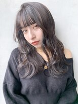 アイティーバイアルバム 下北沢店(IT by ALBUM)&nbsp;ロングナチュラルウェーブ_アースカラーくびれヘアツートン_8847