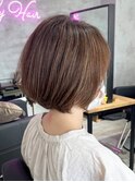 ナチュラルまるみショートボブ【カドワキ】