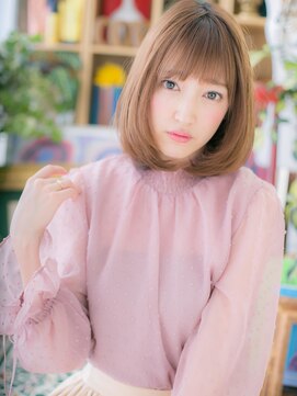 カバーヘア ブリス 上尾西口店(COVER HAIR bliss) 大人かわいいハイライト前下がりぷつっとボブc5上尾20代30代40代