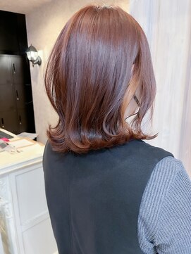 キャアリー(Caary) 福山人気春ピンクブラウン鎖骨ミディインナーベージュ20代30代