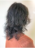 ウルフレイヤー×スパイラル/レイヤーカット ウェットヘア